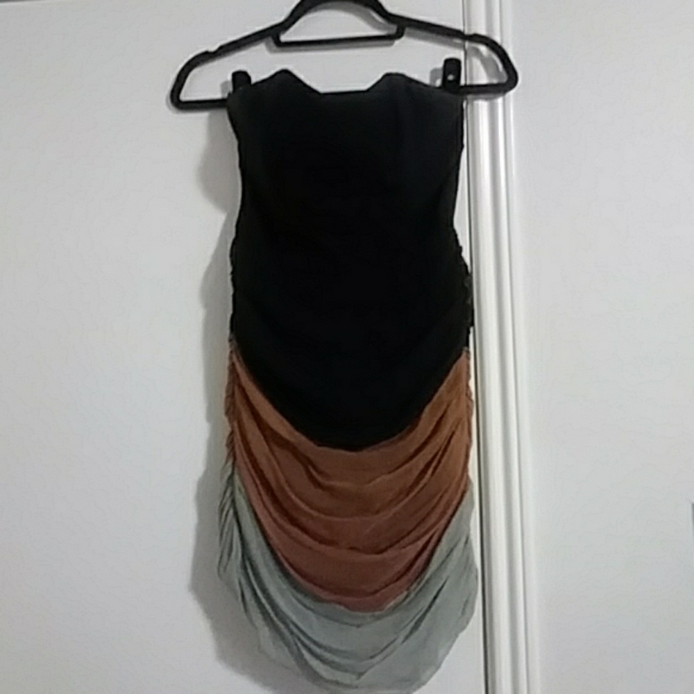 Strappless chiffon ombre dress